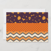 HALLOWEEN COSTUME BIRTHDAY ARTIJ INVITATIE | KINDE KAART (Achterkant)