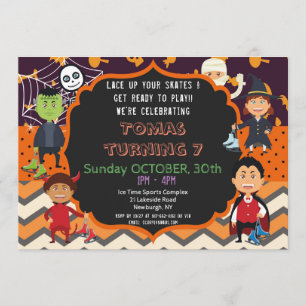 HALLOWEEN COSTUME BIRTHDAY ARTIJ INVITATIE KINDE KAART