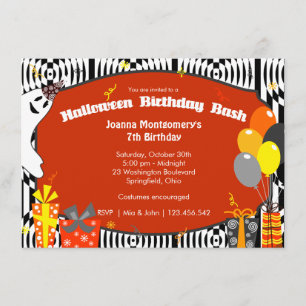 Halloween Costume Birthday Party Kaart