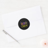 Halloween Costume Boo Crew Ronde Sticker (Envelop)