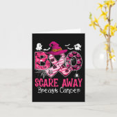 Halloween Costume Boo Scare Away Breast Cancer Kaart (Gele Bloem)