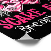 Halloween Costume Boo Scare Away Breast Cancer Poster (Hoek)