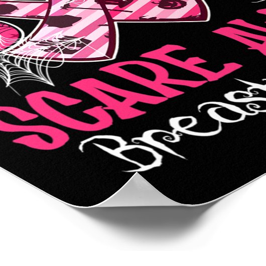Halloween Costume Boo Scare Away Breast Cancer Poster (Hoek)