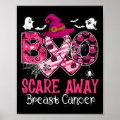 Halloween Costume Boo Scare Away Breast Cancer Poster (Voorkant)
