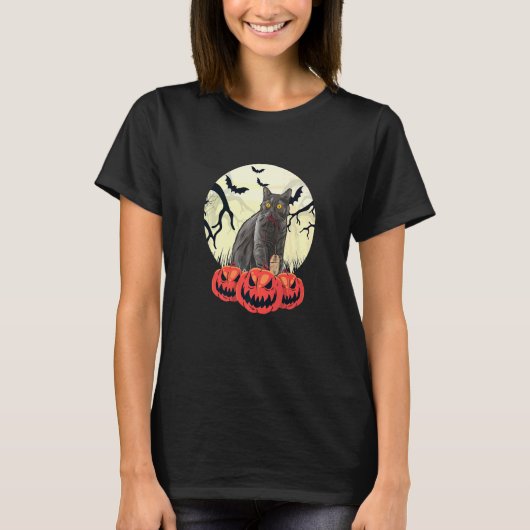 Halloween Costume Cat T-shirt (Voorkant)