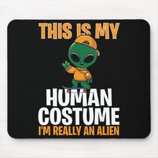 Halloween Costume Dit is mijn menselijke kostuum.. Muismat (Voorkant)