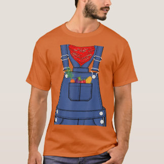 Halloween Costume For Kids Adults Farmer Costume  T-shirt
