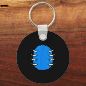 Halloween Costume Funny Blue Tiger Diy Group Match Sleutelhanger (Voorkant)