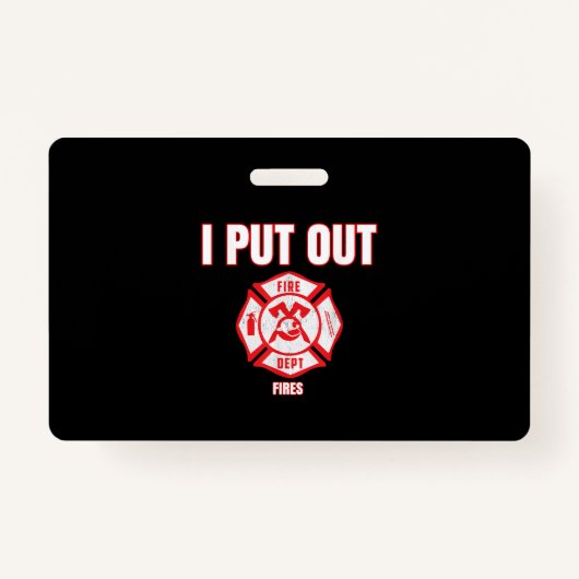 Halloween Costume Funny Firefighter... die ik in b Badge (Voorkant)