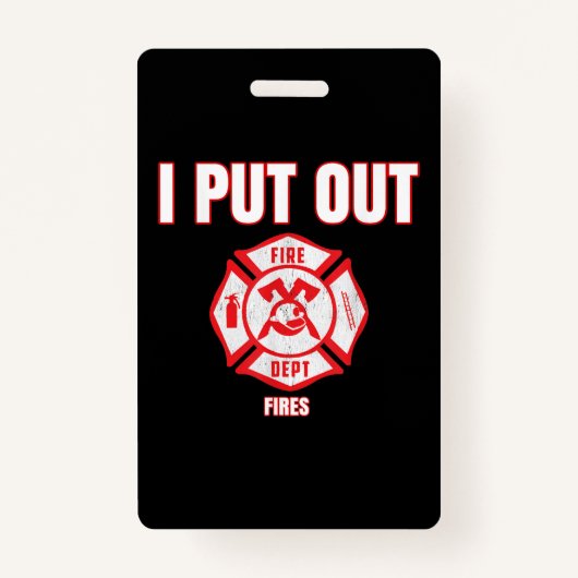 Halloween Costume Funny Firefighter... die ik in b Badge (Voorkant)