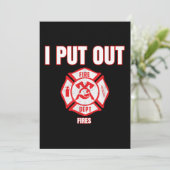 Halloween Costume Funny Firefighter... die ik in b Feestdagenkaart (Staand voorkant)