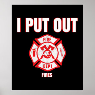Halloween Costume Funny Firefighter... die ik in b Poster