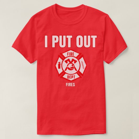 Halloween Costume Funny Firefighter... die ik in b T-shirt (Design voorkant)