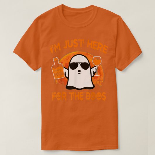 Halloween Costume Funny Ghost Ik ben hier voor de T-shirt (Design voorkant)