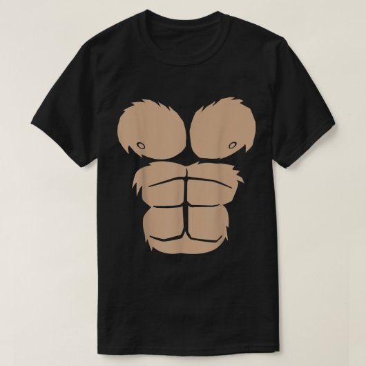 Halloween Costume Funny Monkey Gorilla Chest Suit T-shirt (Design voorkant)