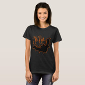 Halloween Costume Funny Old Bat T-shirt (Voorkant volledig)