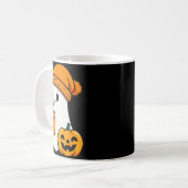Halloween Costume Ghost Drinking Pumpkin Men Women Koffiemok (Voorkant links)