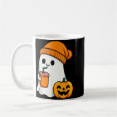 Halloween Costume Ghost Drinking Pumpkin Men Women Koffiemok (Links)