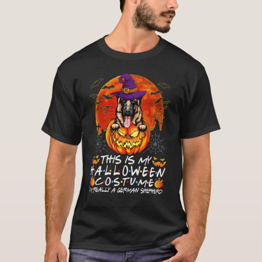 Halloween Costume Ik ben echt een Duitse herderhon T-shirt (Voorkant)