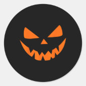 Halloween Costume Jack O' Lantern Pumpkin Face Wom Ronde Sticker (Voorkant)