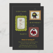 Halloween Costume Kids Birthday Party Invitation Kaart (Voorkant / Achterkant)