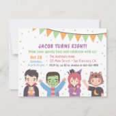 Halloween Costume Kids Birthday Party Invitations Kaart (Voorkant)