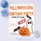 Halloween Costume Kinder PartyAnnouncement Flyer (Enkel)