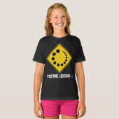 Halloween Costume Loading Yellow Road Sign T-shirt (Voorkant volledig)