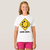 Halloween Costume Loading Yellow Road Sign T-shirt (Voorkant volledig)