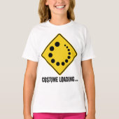 Halloween Costume Loading Yellow Road Sign T-shirt (Voorkant)
