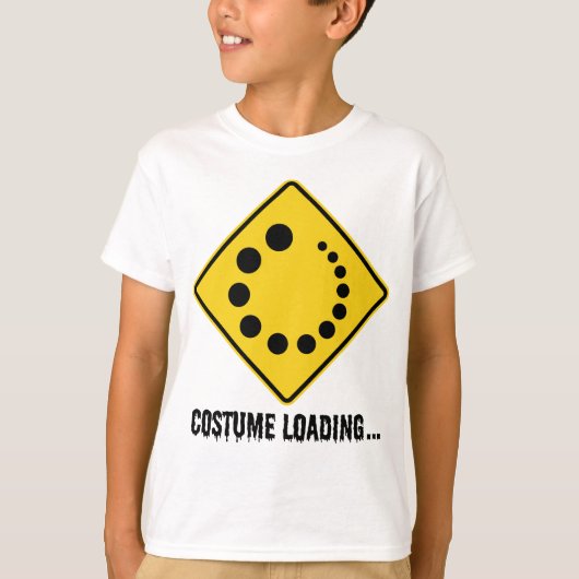 Halloween Costume Loading Yellow Road Sign T-shirt (Voorkant)