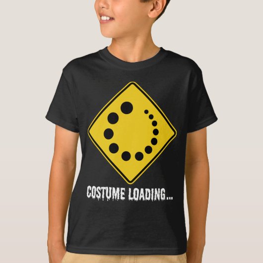 Halloween Costume Loading Yellow Road Sign T-shirt (Voorkant)