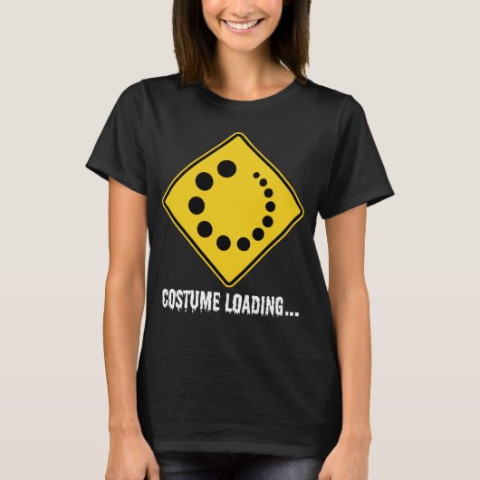Halloween Costume Loading Yellow Road Sign T-shirt (Voorkant)