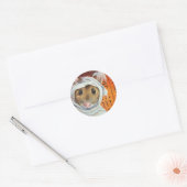 Halloween Costume Mummy Mouse Waterverf Art Ronde Sticker (Envelop)