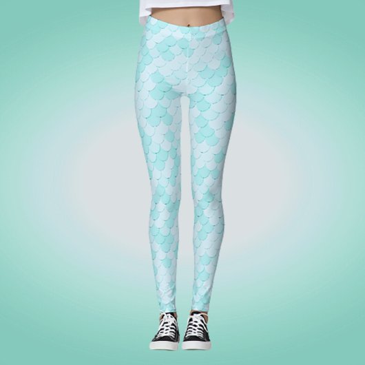 Halloween Costume Novelty Mermaid Scales Patroon Leggings