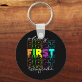 Halloween Costume Oh First Grade Teachers Stud Sleutelhanger (Voorkant)