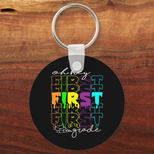 Halloween Costume Oh First Grade Teachers Stud Sleutelhanger (Voorkant)