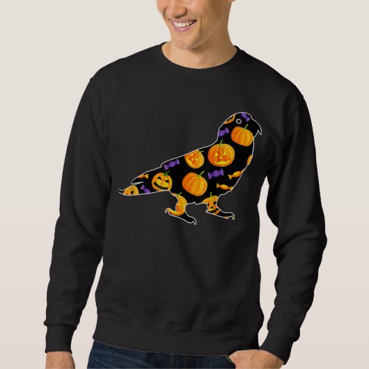 Halloween Costume Parrot Pumpkin Snoep T-Shirt (Voorkant)