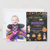 Halloween Costume party Birthday Invitation Kaart (Voorkant)