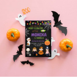 Halloween Costume party Birthday Invitation Kaart