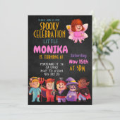 Halloween Costume party Birthday Invitation  Kaart (Staand voorkant)