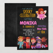 Halloween Costume party Birthday Invitation  Kaart (Voorkant / Achterkant)
