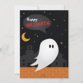 Halloween costume party cartoon spooky kaart (Voorkant)