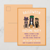 Halloween Costume Party Dogs Uitnodiging Briefkaart (Voorkant / Achterkant)
