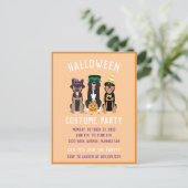 Halloween Costume Party Dogs Uitnodiging Briefkaart (Staand voorkant)