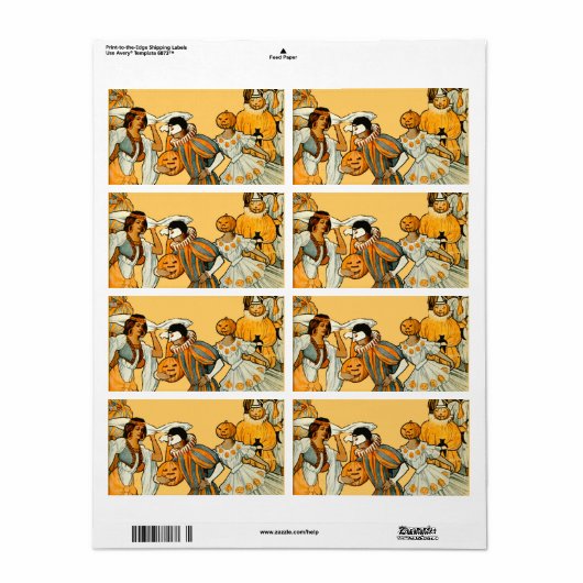 Halloween Costume Party Etiket (Full Sheet)