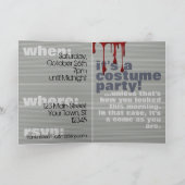 Halloween Costume Party FOLDED CARD INVITATION Kaart (Binnen)