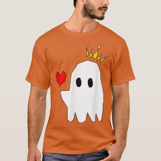Halloween costume party ghost king with heart scar t-shirt