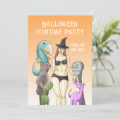 Halloween Costume Party Kaart (Staand voorkant)