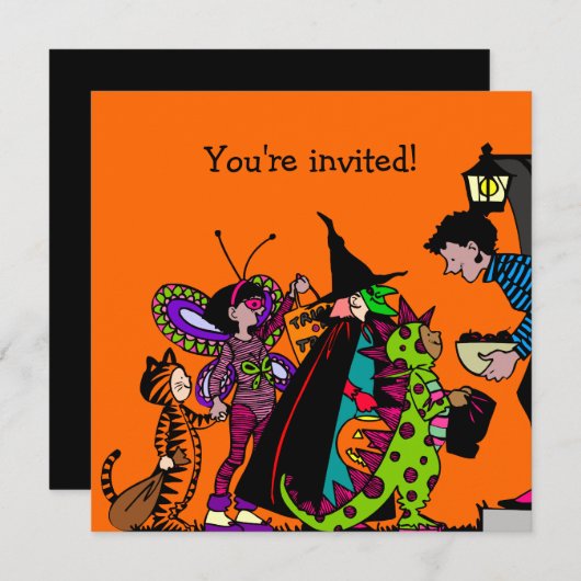 Halloween Costume Party Kaart (Voorkant / Achterkant)